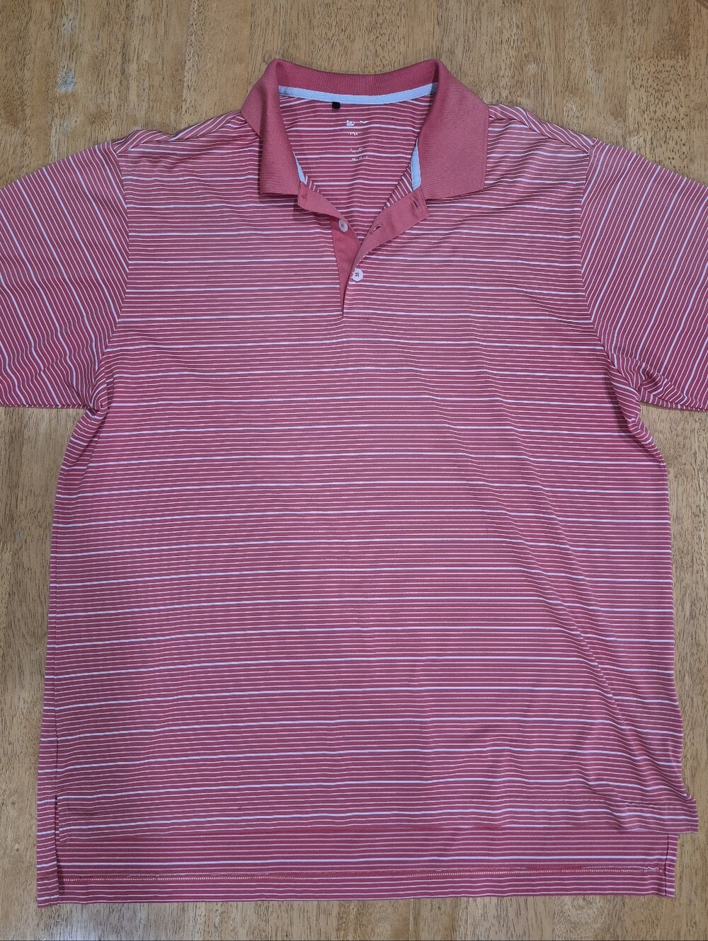 Adidas Men's Red Striped Southern Ridge Golf Club Polo Golf Shirt